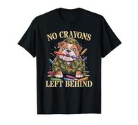 Funny NO Crayons Left Behind Father Military Soldier Dad Son Value Graphic T-Shirt