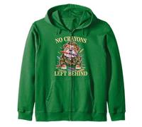 Funny NO CRAYONS LEFT BEHIND Father Military Soldier Dad Son Zip Hoodie
