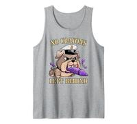 Funny NO Crayons Left Behind Soldier Father Son Military Tank Top