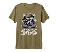 Funny NO Crayons Left Behind Soldier Team Military Officer Premium T-Shirt