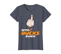 Funny No Ducks Given Sarcastic Duck Pun Jokes Womens Mens T-Shirt, Women, Heather Blue, X-Small