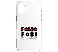 Funny No FOMO Introvert Men Women Case for iPhone 16 Plus