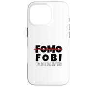 Funny No FOMO Introvert Men Women Case for iPhone 16 Pro