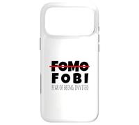 Funny No FOMO Introvert Men Women Case for iPhone 17 Pro Max