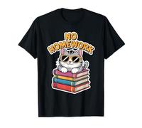 Funny No Homework Cat Back to School T-Shirt