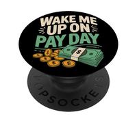 Funny No Money Wage Pay Broke Skint Student Joke PopSockets Adhesive PopGrip