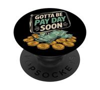 Funny No Money Wage Pay Broke Skint Student Joke PopSockets Adhesive PopGrip