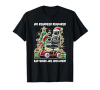 Funny No Reindeer Required Mobility Scooter Graphic Design T-Shirt