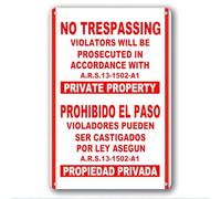 Funny No Trespassing Tin Sign Violators Will Be Prosecuted In Accordance With... Creative Tin Signs Wall Decor for Home Kitchen Yard Bar Cafe Pub Garage Man Cave Room 12 x 8 Inch