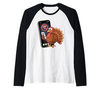 Funny No WiFi Thanksgiving Turkey Raglan Baseball Tee