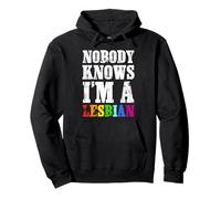 Funny Nobody Knows im a Lesbian Pride Month Coming Out Pullover Hoodie