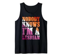 Funny Nobody Knows im a Lesbian Pride Month Coming Out Tank Top
