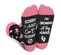 Funny Non-Slip Pregnancy Socks -Fun Novelty Crazy Maternity & Postpartum Socks for Women First Time New Mom to Be - Mothers Day Gifts for Pregnant Expecting Moms Mommy Christmas Stocking Fillers