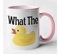 Funny Non Swearing What The Fuck - Duck Mug (Pink)