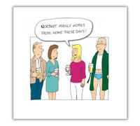Funny Norbert Working From Home Birthday Card - Humorous UK Made Greeting Card