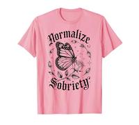 Funny NORMALIZE Sobriety AA Women NA Award Mom Living Love T-Shirt