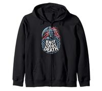 Funny Norse Knotwork - Knot Today Death Viking Skull Zip Hoodie
