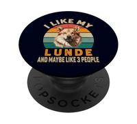 Funny Norwegian Lundehund I Like My Dog And 3 People Retro PopSockets Adhesive PopGrip