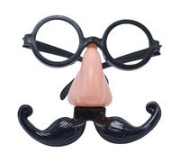 Funny Nose Fancy Dress Glasses - Fancy Dress Glasses with Moustache, Funny Nose Fancy Glasses Adults and Children Novelty Glasses Prank Props for Gentleman Cosplay for Masquera