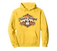 Funny Nostalgia Never Forget Floppy Disks Retro Tech Humor Pullover Hoodie