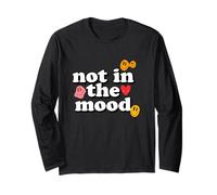 Funny Not in The Mood Retro Groovy Melting Happy Face Long Sleeve T-Shirt
