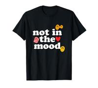 Funny Not in The Mood Retro Groovy Melting Happy Face T-Shirt