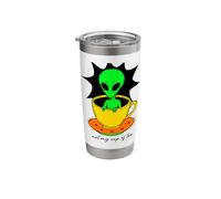 Funny Not My Cup of Tea Alien Graphic Tee Stainless Steel Insulated Tumbler