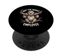 Funny Not The Worst Employee Sloth Saying Humor Women Men PopSockets Adhesive PopGrip