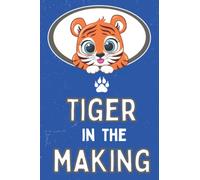 Funny Notebook Journal for Gift: Memphis Baby Tiger in the Making Cute Cub Big Bright Eyes Paw Claw: Playful Bright Colorful Rainbow Blue 6x9 Lined ... for Women Men Boys or Girls Kids and Teens