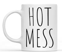 Funny Novelty Ceramic Coffee Mug Funny Motivation Inspiration Hot Mess Coffee Cup (White) 11 Oz Mug Inspirational Mug, Inspirational Mugs for Women, Motivational Gifts