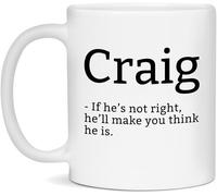 Funny Novelty Coffee Mug Funny Craig Confident Craig Sarcastic White Perfect for Craig Men Suitable for Craig'S Birthday Or Casual Gatherings 11 Oz
