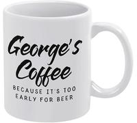 Funny Novelty Coffee Mug Funny Funny Novelty Coffee Mug Coffee Because It's Too Early for Beer Humorous Theme High Grade White Cup for Adults 11 Oz