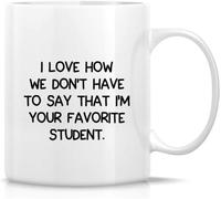 Funny Novelty Coffee Mug I Love How We Don't Have to Say Coffee Tea Hot Cocoa Mug for Office Home Dishwasher and Microwave Safe. 11 Oz