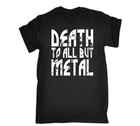 Funny Novelty Death to All BUT Metal (XL - Black) New Premium Men's T Shirt Panther Music Steel Heavy Rock Parody Slogan Nerd Vintage Retro top Clothes Mens Girl Tee T-Shirt Tshirt Shirts quot