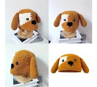 Funny Novelty Dog Hat Dog Ears Winter Hat Acrylic Fabric Elastic Headgear For Outdoor Activity