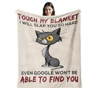 Funny Novelty Gifts for Women, Birthday Gifts for Women, Ladies/Womens Gifts, Unique/Personalised Gifts for Womens, Gifts for Woman Who Has Everything, Cat Gifts for Woman, Funny Cat Blanket 150X130CM