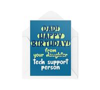 Funny Novelty Greeting Cards | Happy Birthday From Your Daughter | Birthday Dad Father Daddy Banter Best Friend Funny Joke | CBH1243