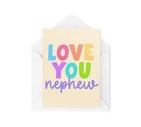 Funny Novelty Greeting Cards | Love You Nephew | Birthday From Uncle From Auntie Nephew Thinking Of You Banter Funny Joke | CBH1298