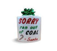 Funny Novelty Joke Christmas Keepsake Him Her, Fun Prank Embroidered Christmas Gifts, Santa Naughty List, Sorry Ran Out of Coal Xmas Keepsake