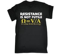 Funny Novelty Men's Resistance is Not Futile Funny Novelty T Shirt T-Shirt Black L