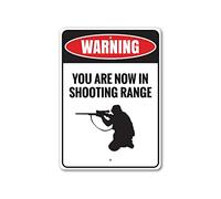 Funny Novelty Metal Sign Retro Wall Decor You Are Now In Shooting Range Signs Warning Traffic Road Street Caution Sign Safety Sign Outdoor Or Indoor Signs For Office Work Home 20x30cm