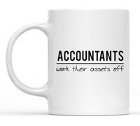 Funny Novelty Mug Funny Ceramic Coffee Mug Funny Coffee Mug for Office Mug Accountant Gifts Accountants Work Their Assets Off Gift Ideas Premium White Coffee Tea Cup Gift Ideas 11 Oz