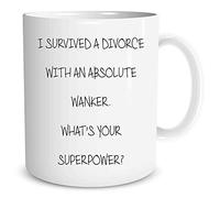 Funny Novelty Mugs Survived A Divorce Gift Present Joke Quote Cup Tea WSDMUG574