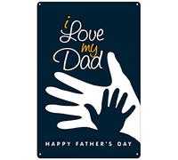 Funny Novelty Tin Sign Father's Day Metal Sign I Love You Dad World's Greatest Best Daddy Happy Papa Super Hero Gift Inspirational Classic For Home Decor Bar Cafe Wall Decor 8x12 Inch