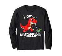 Funny Now I Am Unstoppable Dinosaur T-Rex Long Sleeve T-Shirt