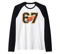 Funny Number 6 7 Meme Youth Culture Slang Basketball Raglan Baseball Tee