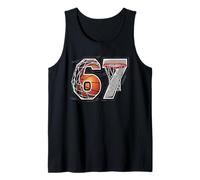 Funny Number 6 7 Meme Youth Culture Slang Basketball Tank Top