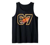 Funny Number 6 7 Meme Youth Culture Slang Basketball Tank Top
