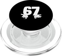 Funny Number 67 Six and Seven with Hands Gen Alpha Slang PopSockets PopGrip for MagSafe