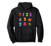 Funny Number Day Tops Maths Day Animals Numbers Kids Costume Pullover Hoodie